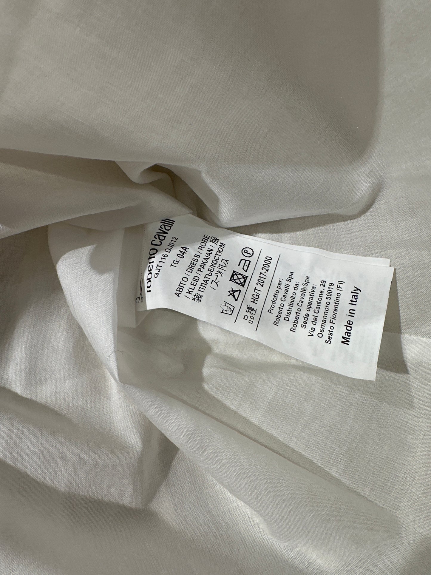 Roberto Cavalli Designer Kleid Mädchen 4J/104cm Beige Etikett