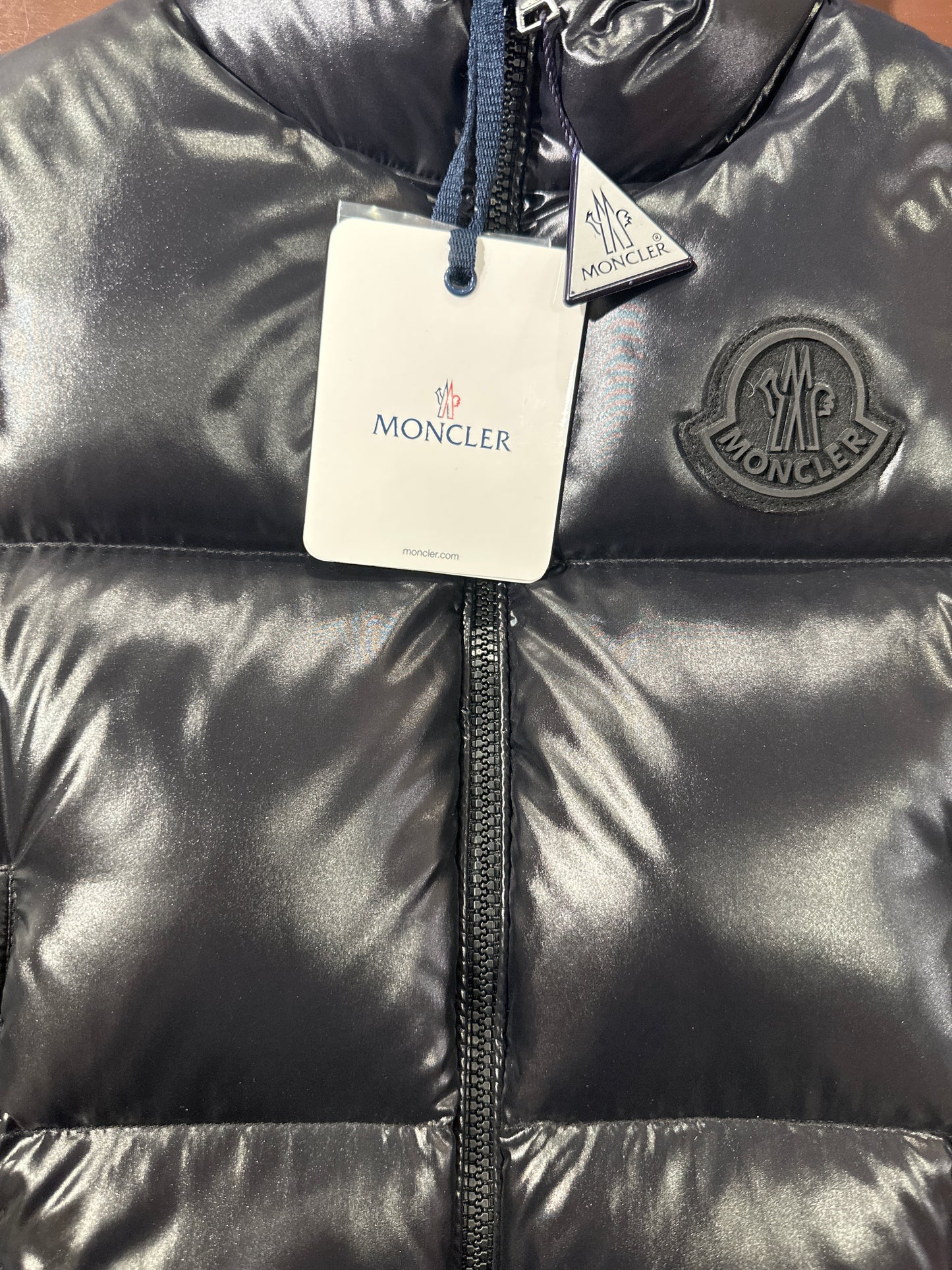 Moncler Designer Daunen Weste Gilet Unisex 8J/128cm Schwarz Logo Etikett