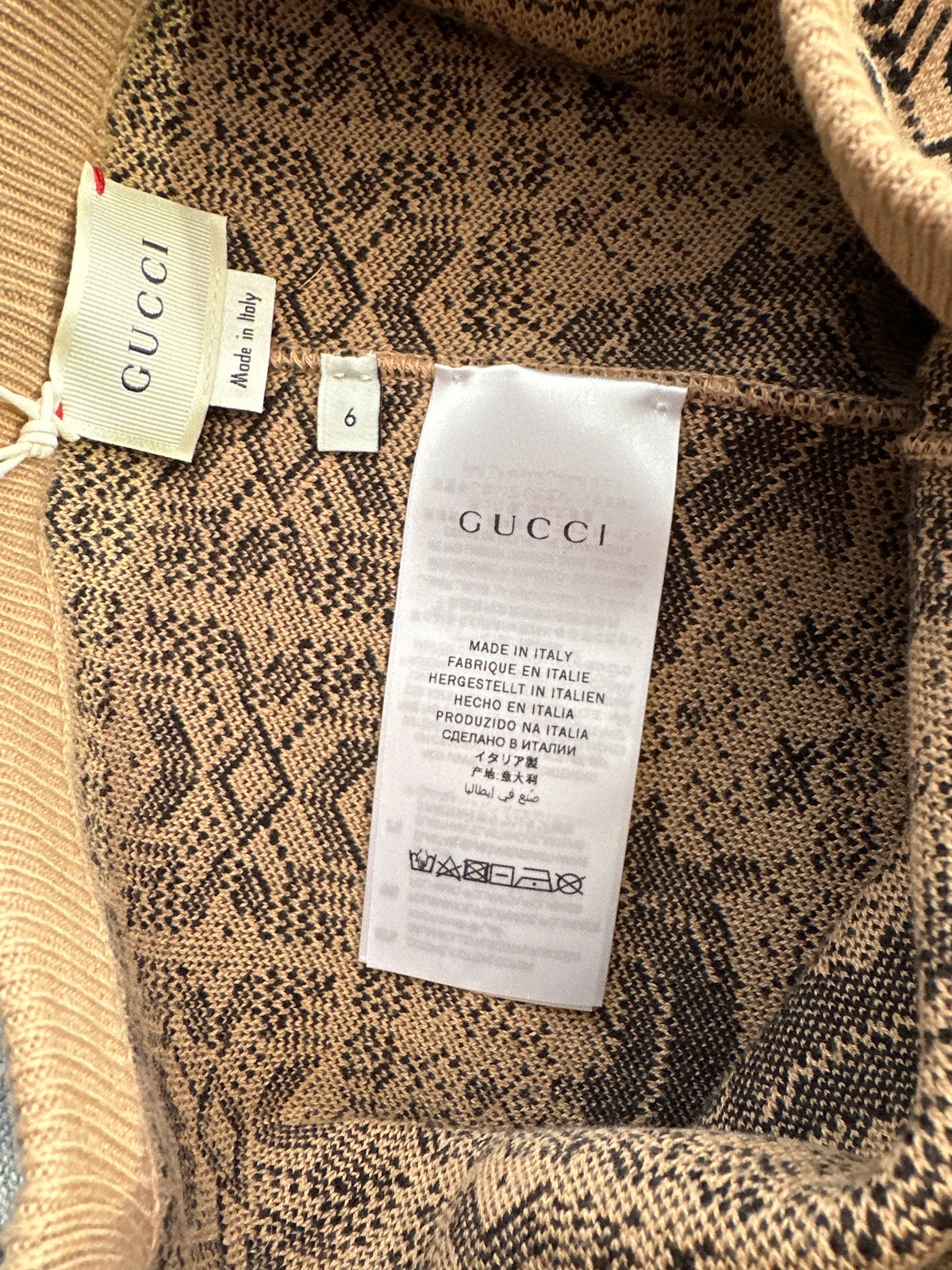 Gucci Designer Legging Mädchen 6 Jahre 116 cm Beige Detailansicht