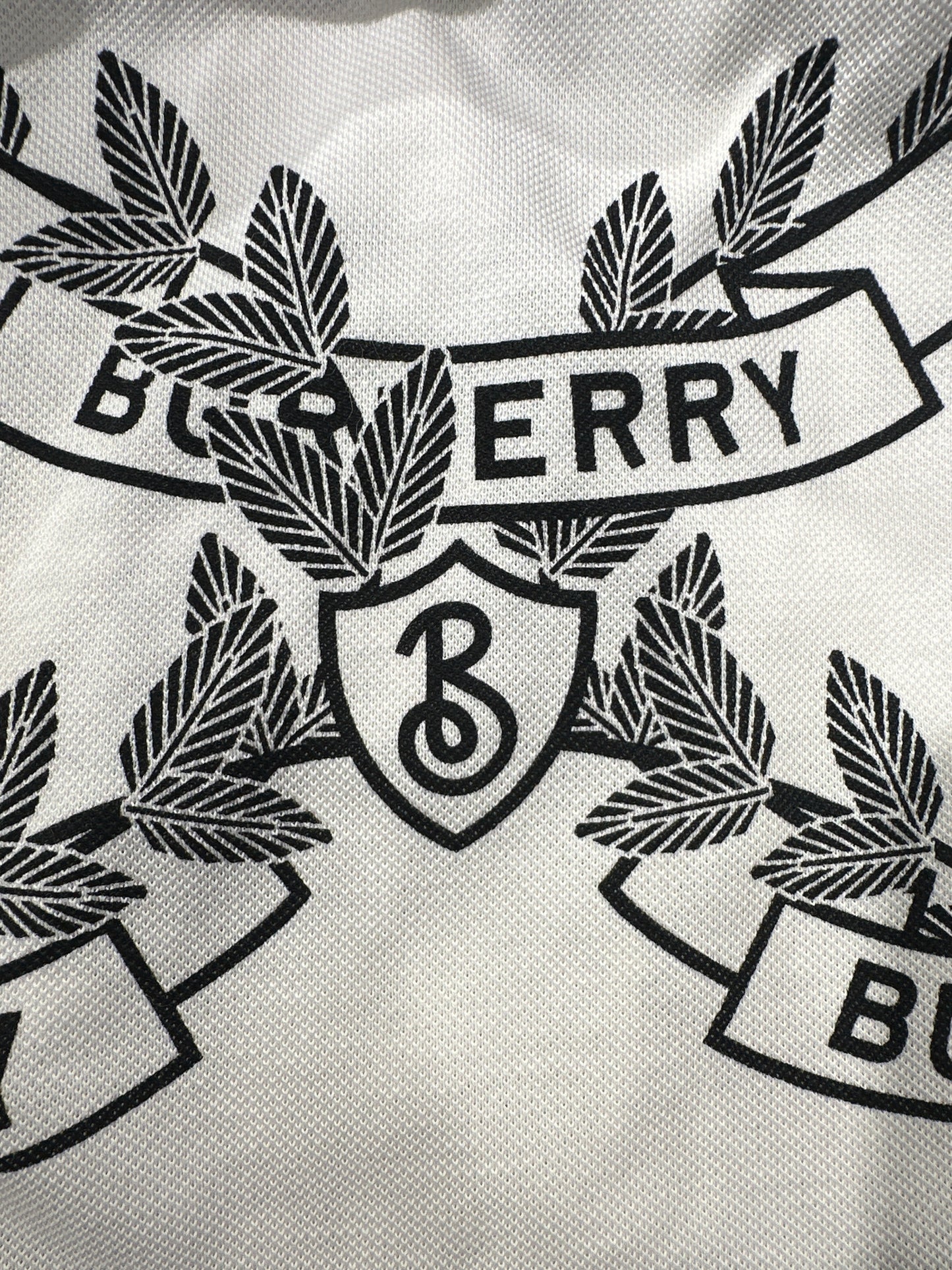 Burberry Kleid Mädchen 3J 98cm Weiß/Schwarz Logo