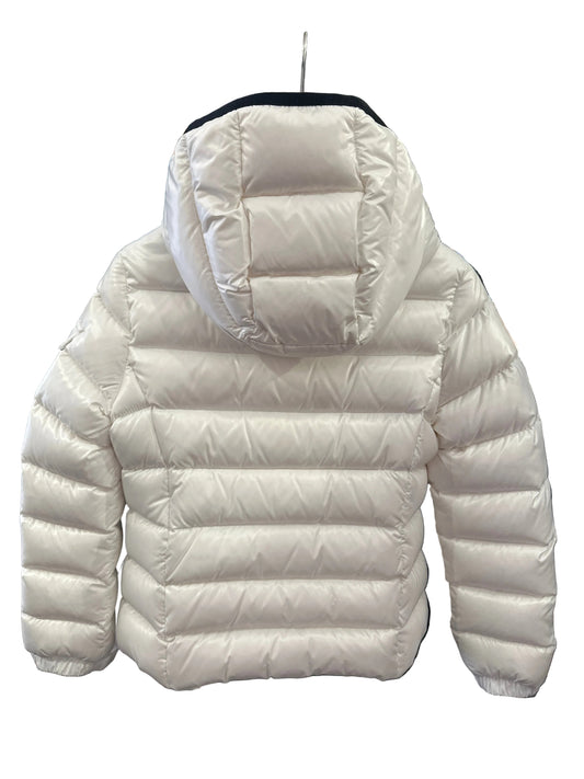 Moncler Daunenjacke Mädchen Weiß Größe 10 Jahre mit Kapuze Rückansicht