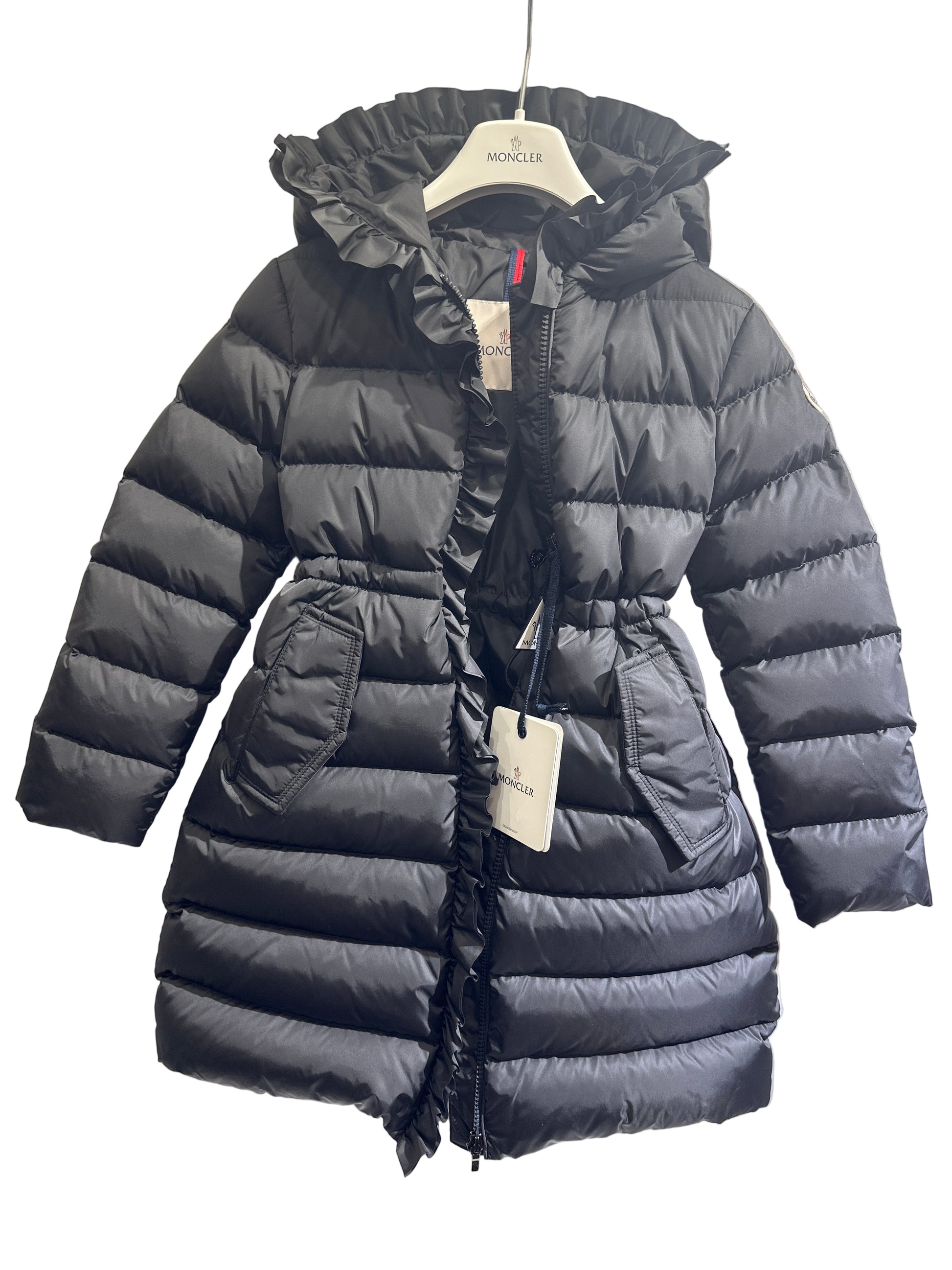 Moncler Daunenmantel Mädchen 8J 128cm Grau Detail