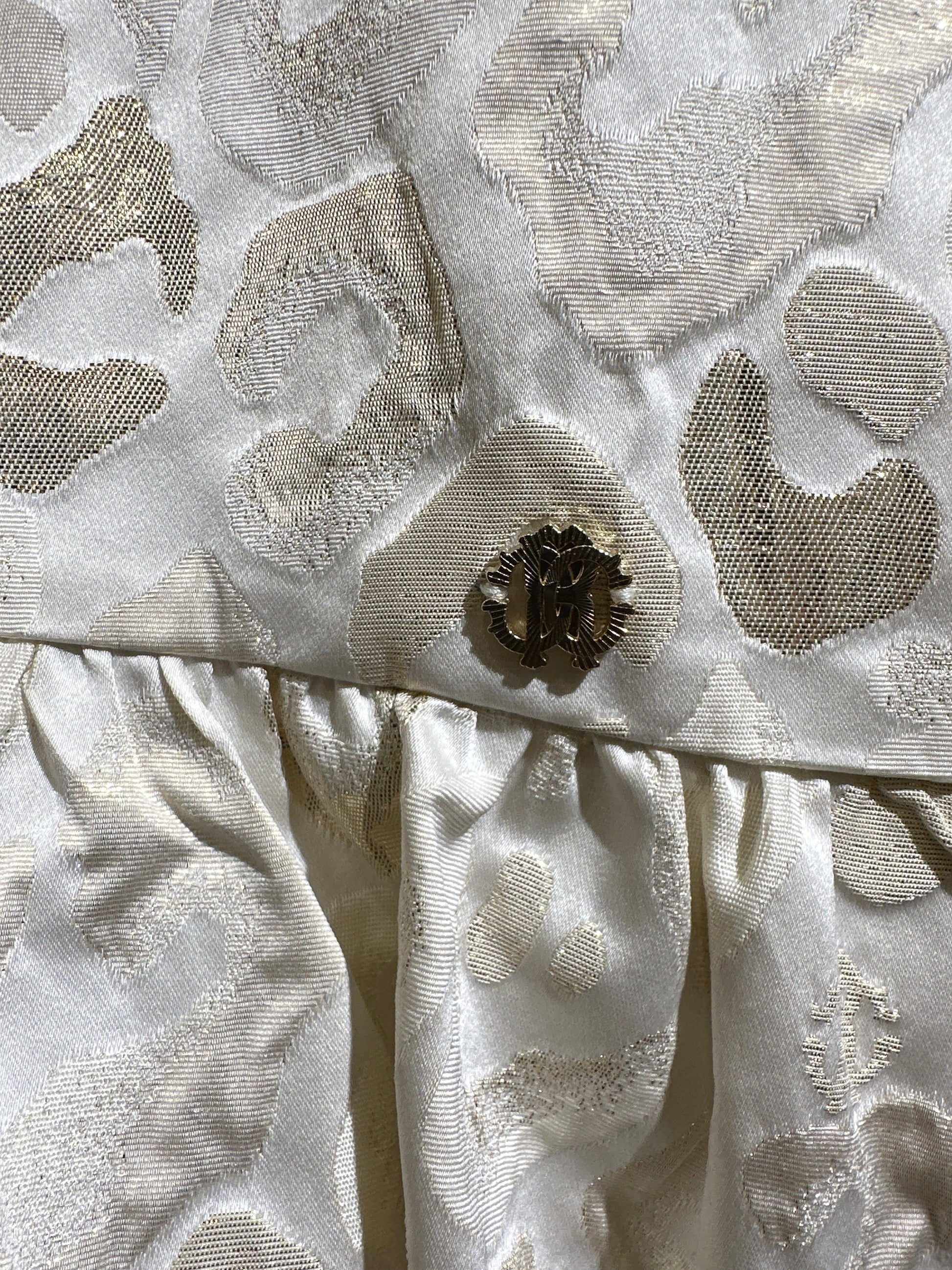 Roberto Cavalli Designer Kleid Mädchen 4J/104cm Beige Detail