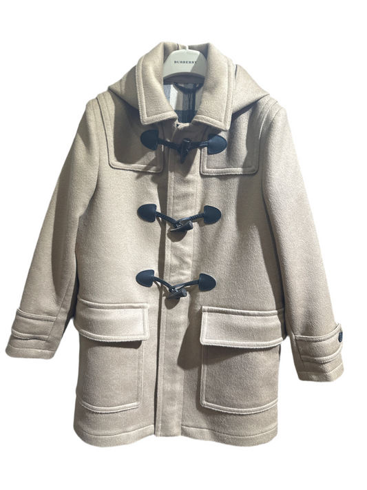 Burberry Designer Mantel Unisex 10J/140cm Beige Vorderansicht