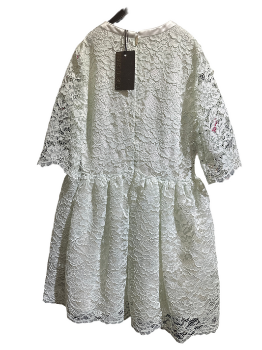 Roberto Cavalli Spitzenkleid Mädchen 12-14J Mintgrün Rückansicht