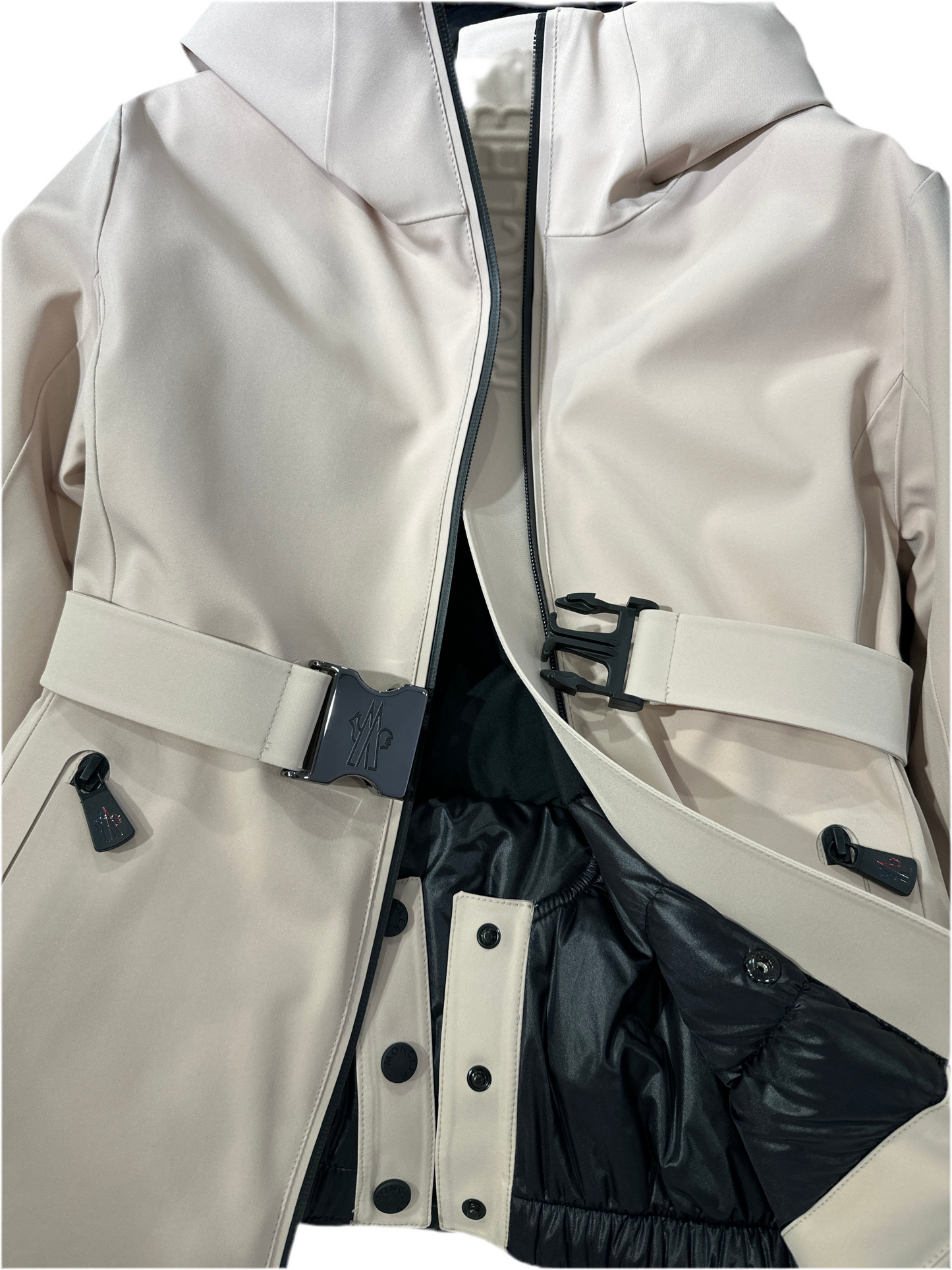 Moncler Grenoble Skijacke Mädchen 10J 140cm Rose Kapuze Detail