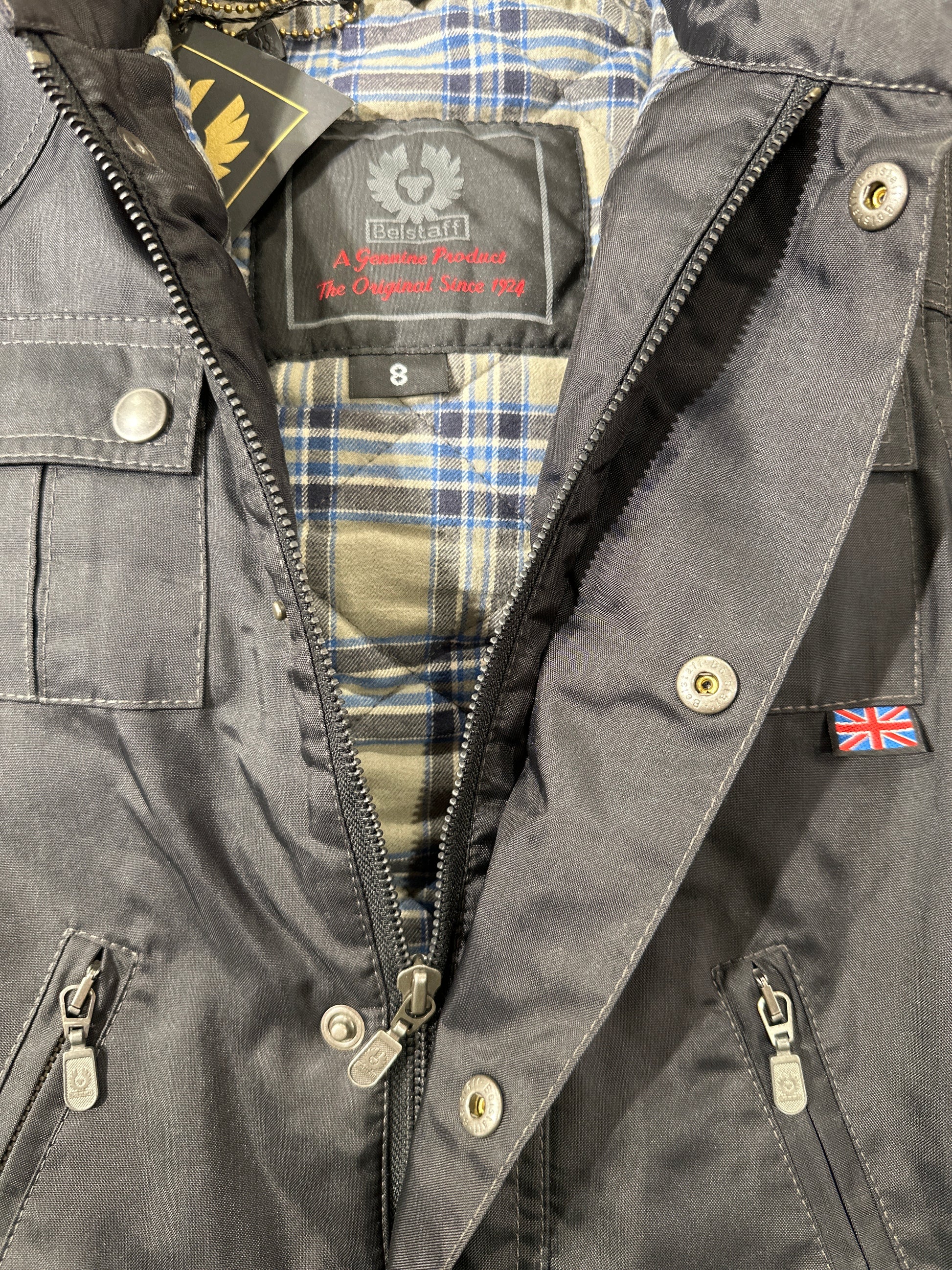 Belstaff Kinderjacke Unisex 8 Jahre 128cm Schwarz Detail