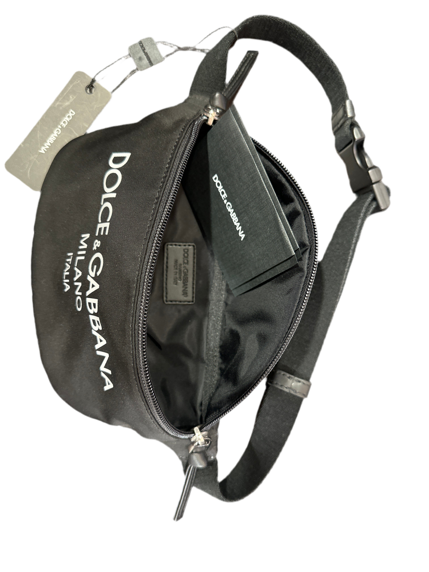 Dolce&Gabbana Bauchtasche Unisex 23x12cm Schwarz Innenansicht