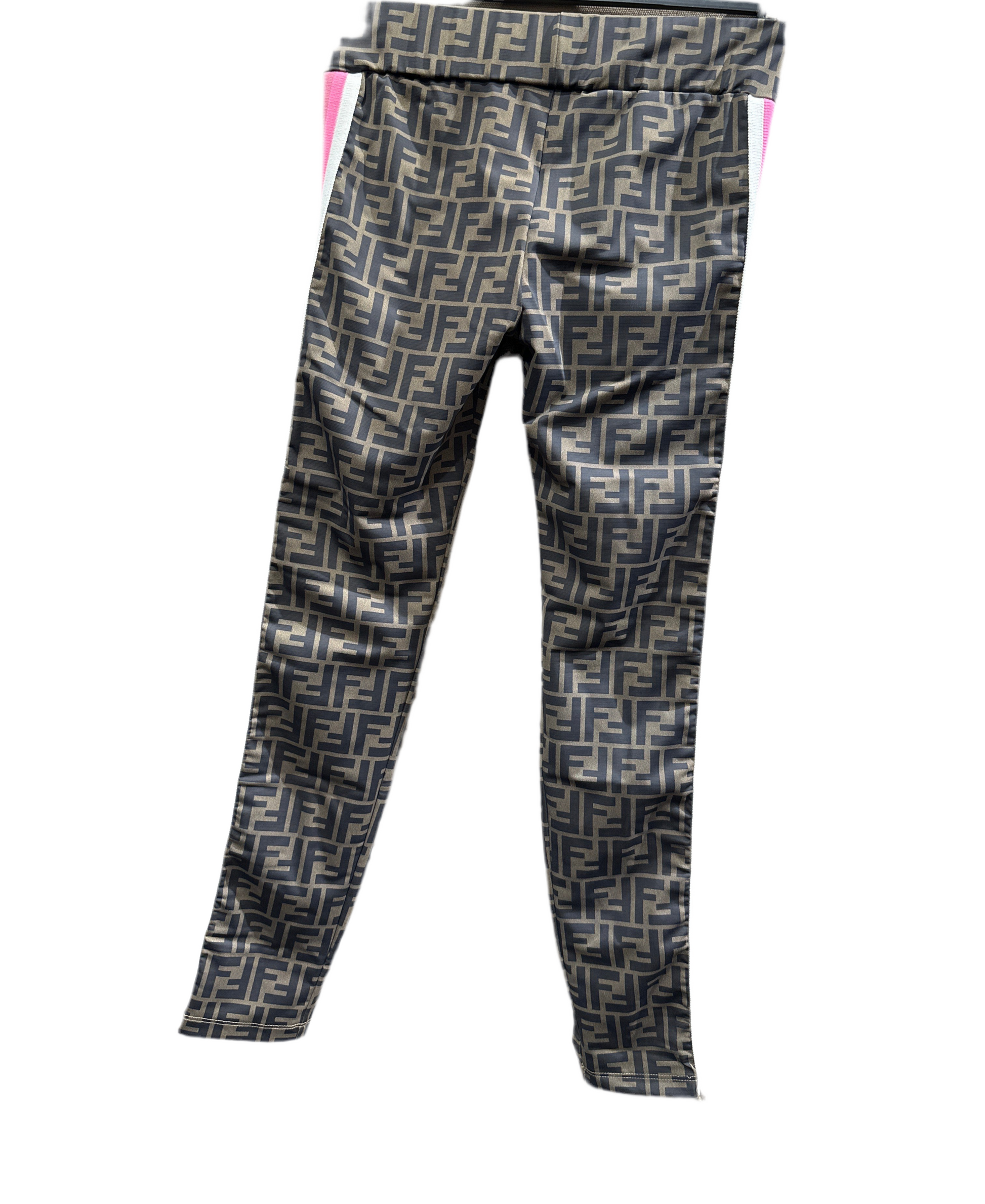 Fendi Legging Mädchen 10J 140cm Braun Rückansicht