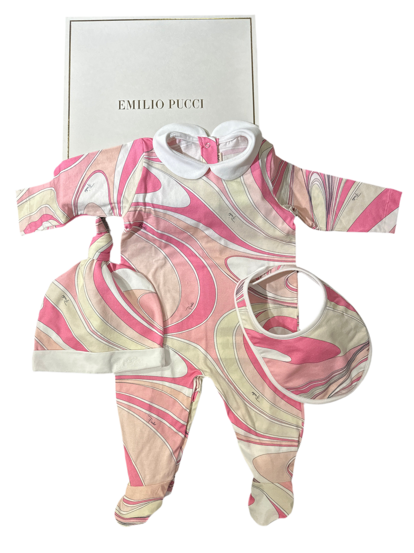 Emilio Pucci Baby Set Mädchen 3-6M Rosa Box Komplett