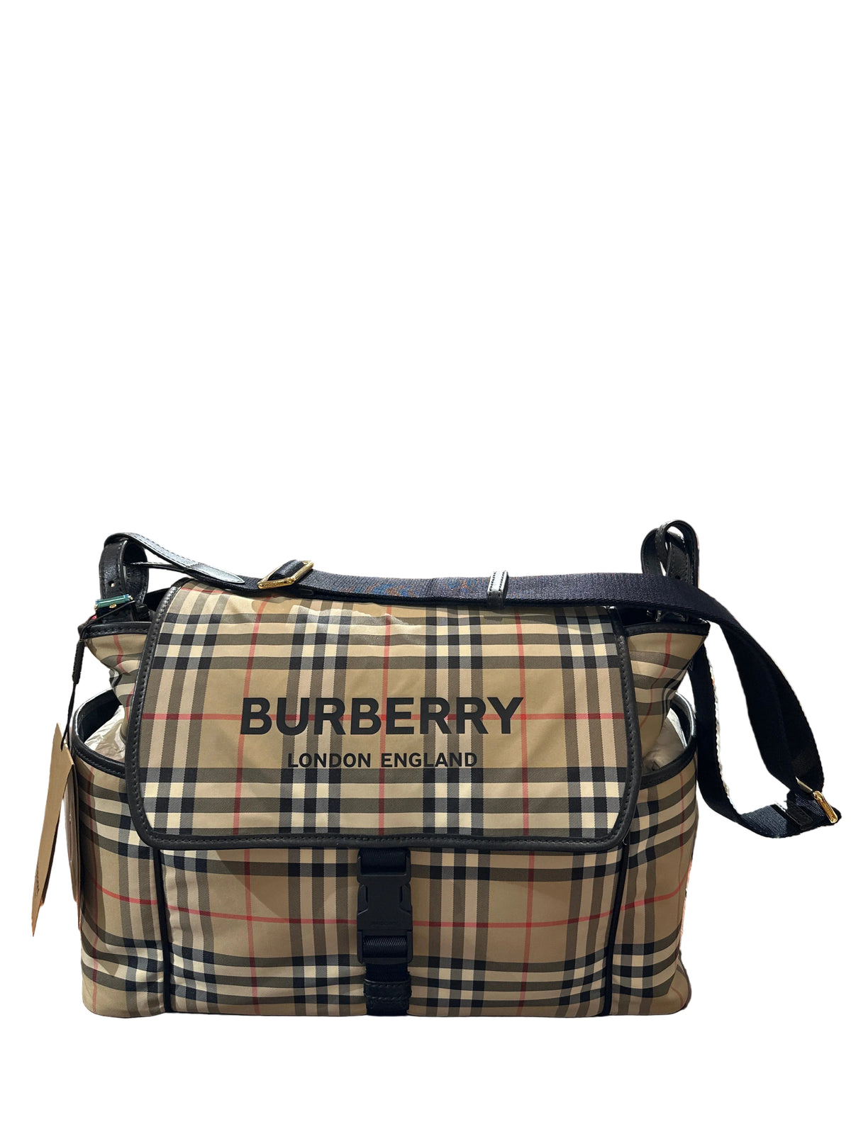 Burberry Designer Wickeltasche und Business-Bag im klassischen Muster, Vorderansicht