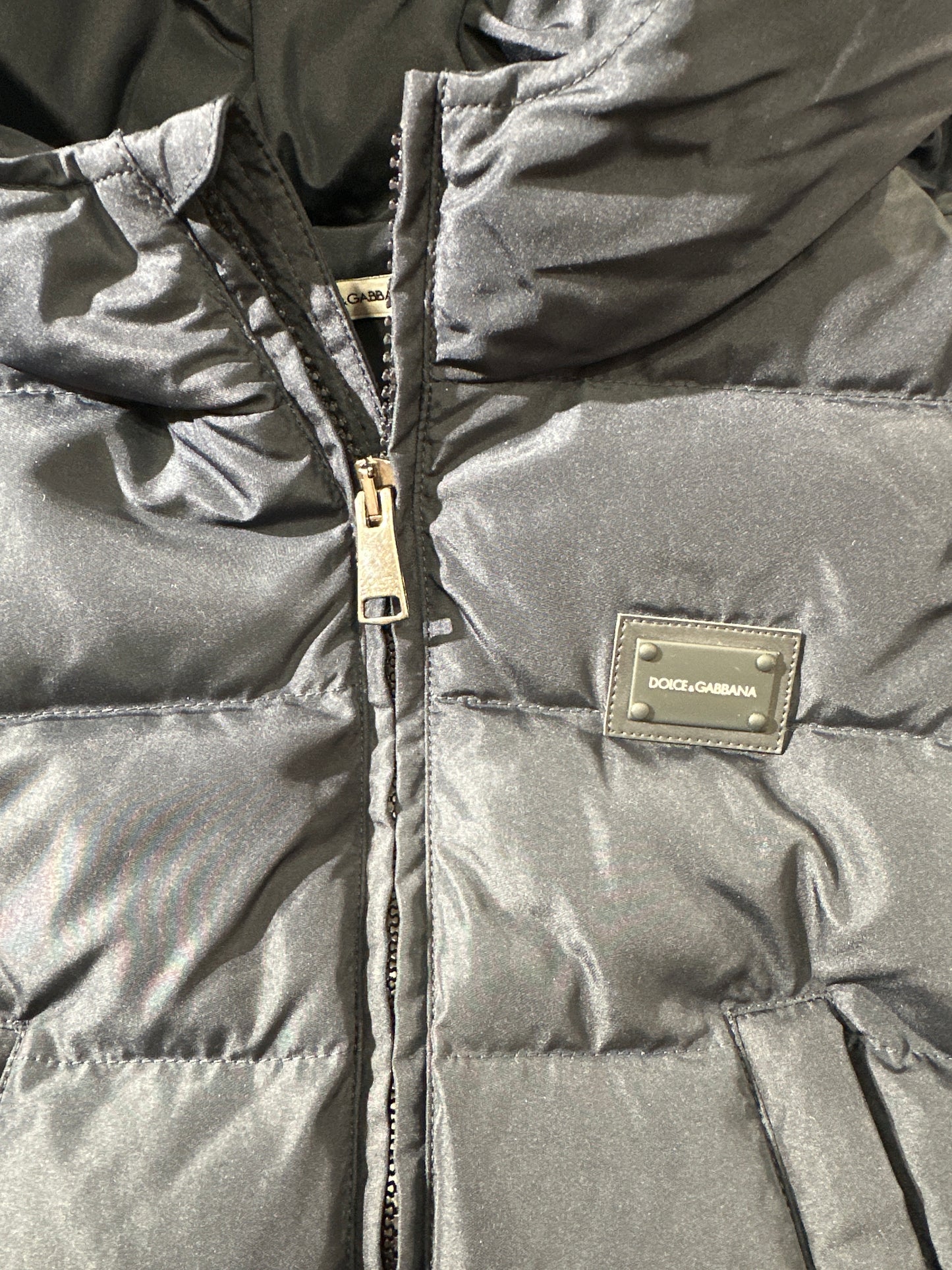 Dolce&Gabbana Designer Jacke Unisex 2J/92cm Blau Vorderansicht Logo