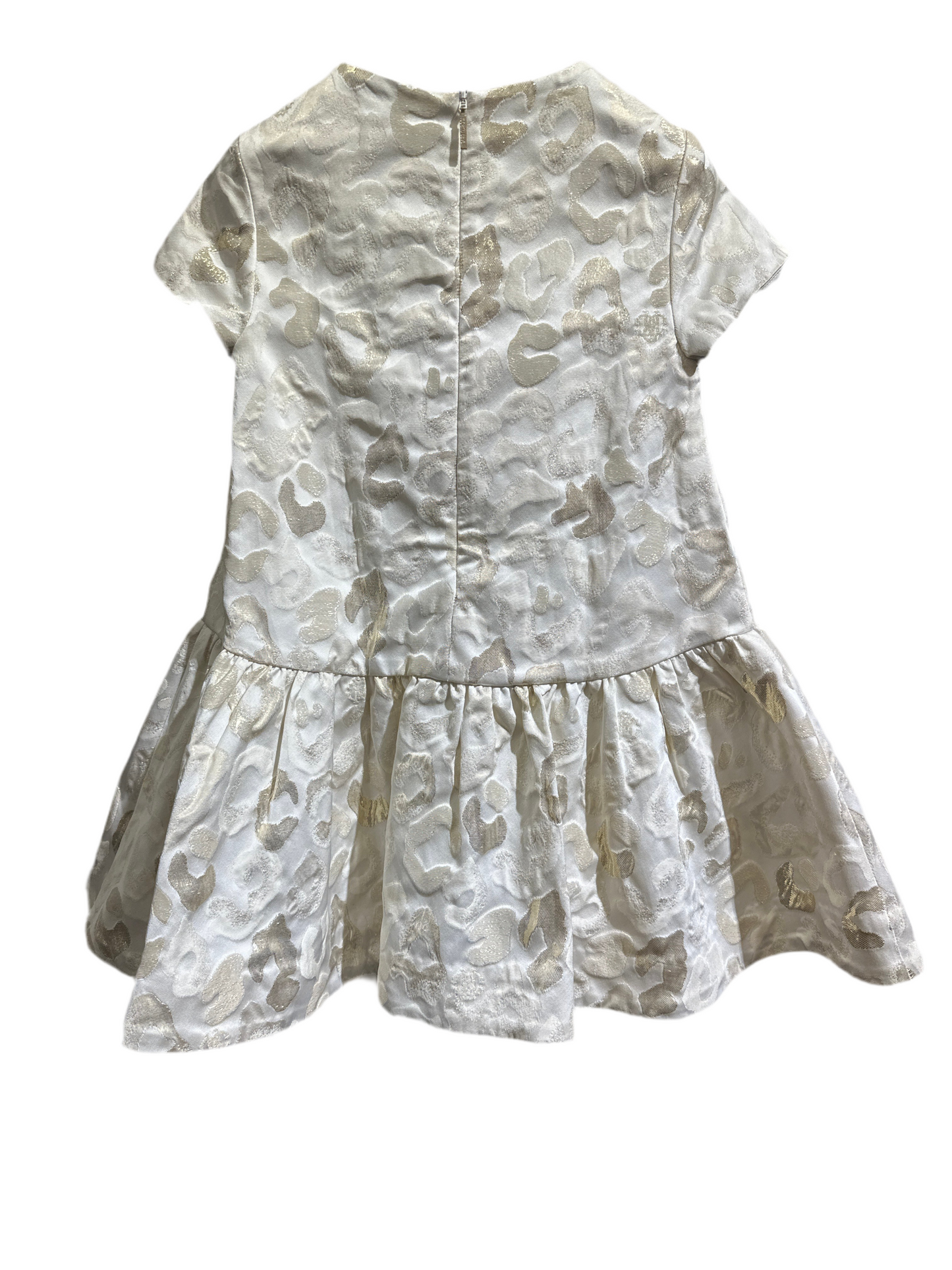 Roberto Cavalli Designer Kleid Mädchen 4J/104cm Beige Rückansicht