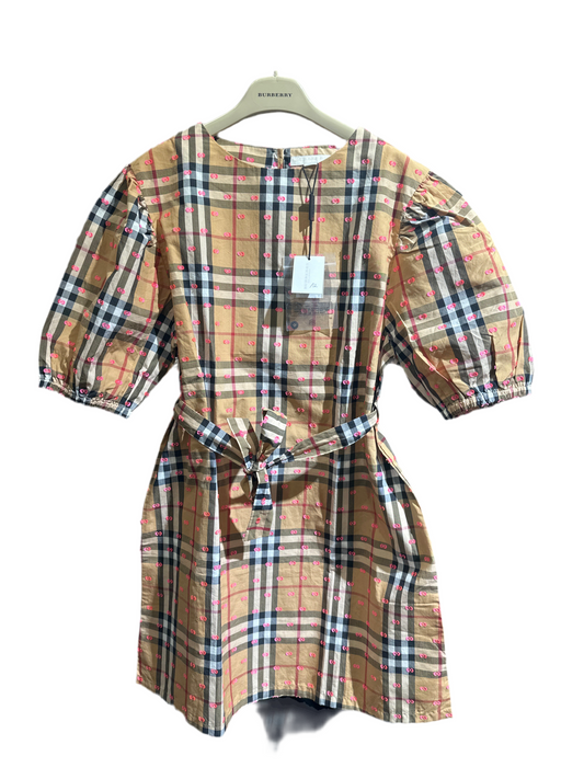 Burberry Designer Kleid Mädchen 12 Jahre 152cm Beige/Karo/Klassik