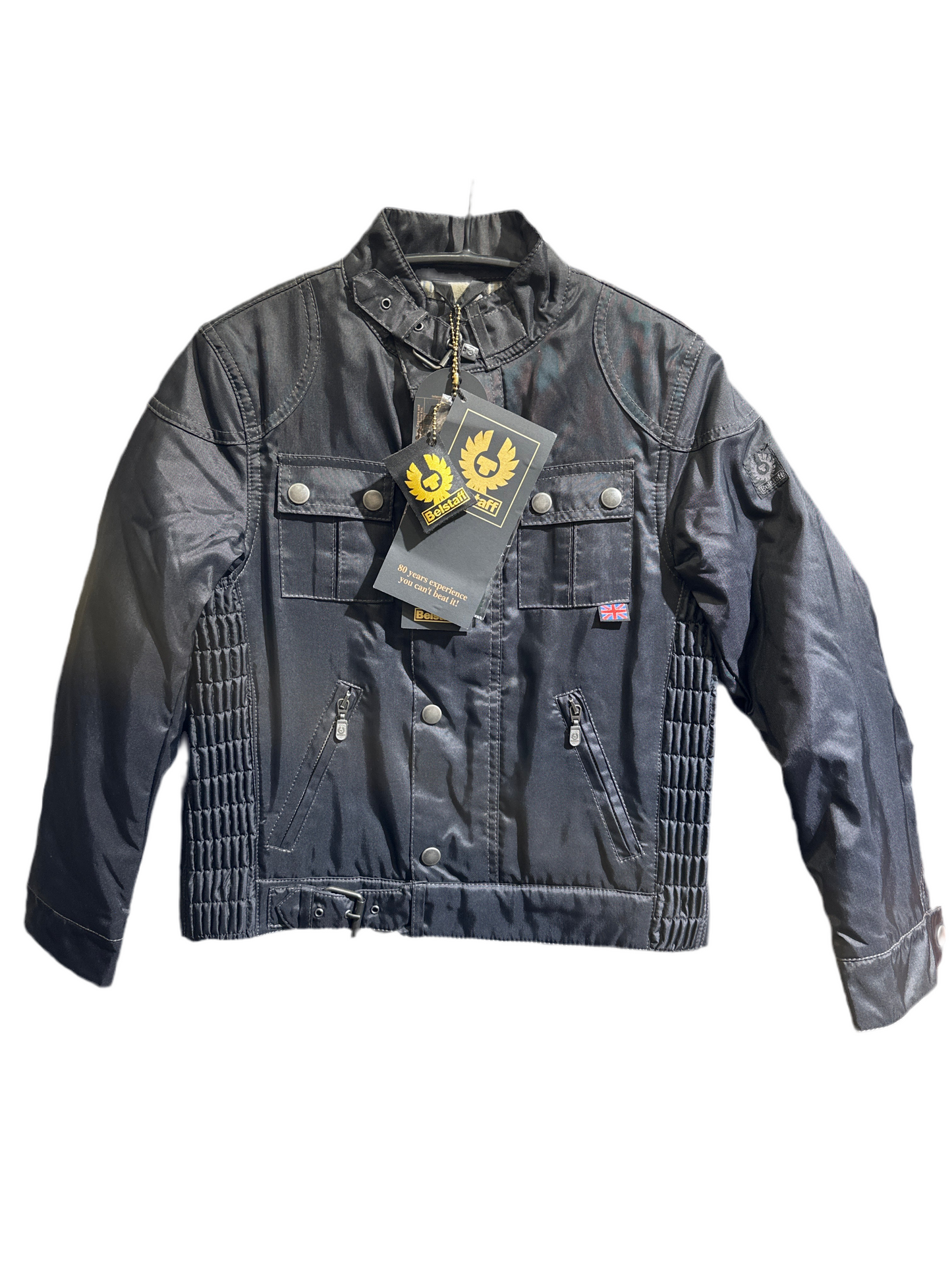 Belstaff Kinderjacke Unisex 8 Jahre 128cm Schwarz Vorderansicht