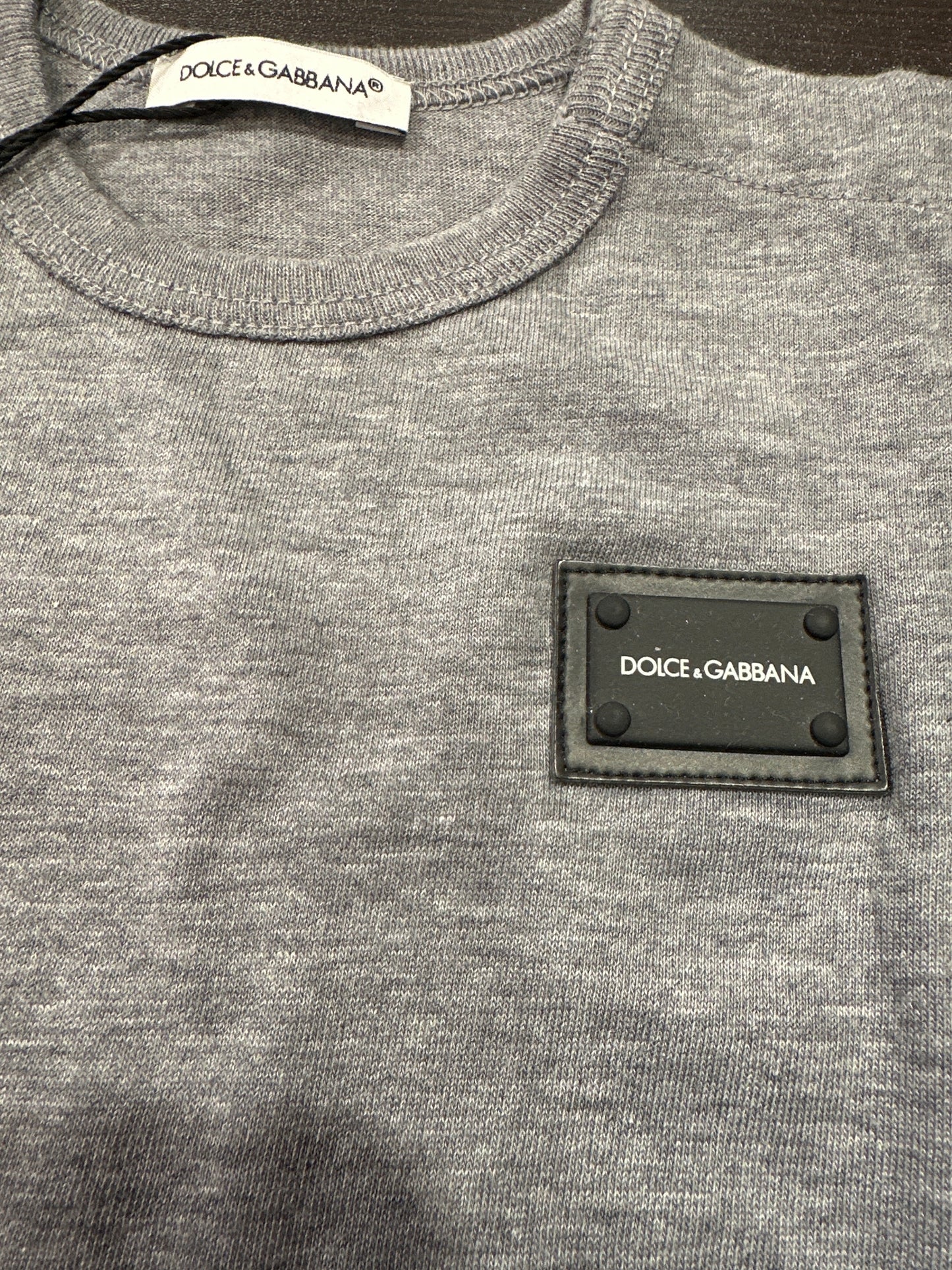 Dolce&Gabbana Baby T-Shirt Unisex 3-6M 62-68cm Grau Logo