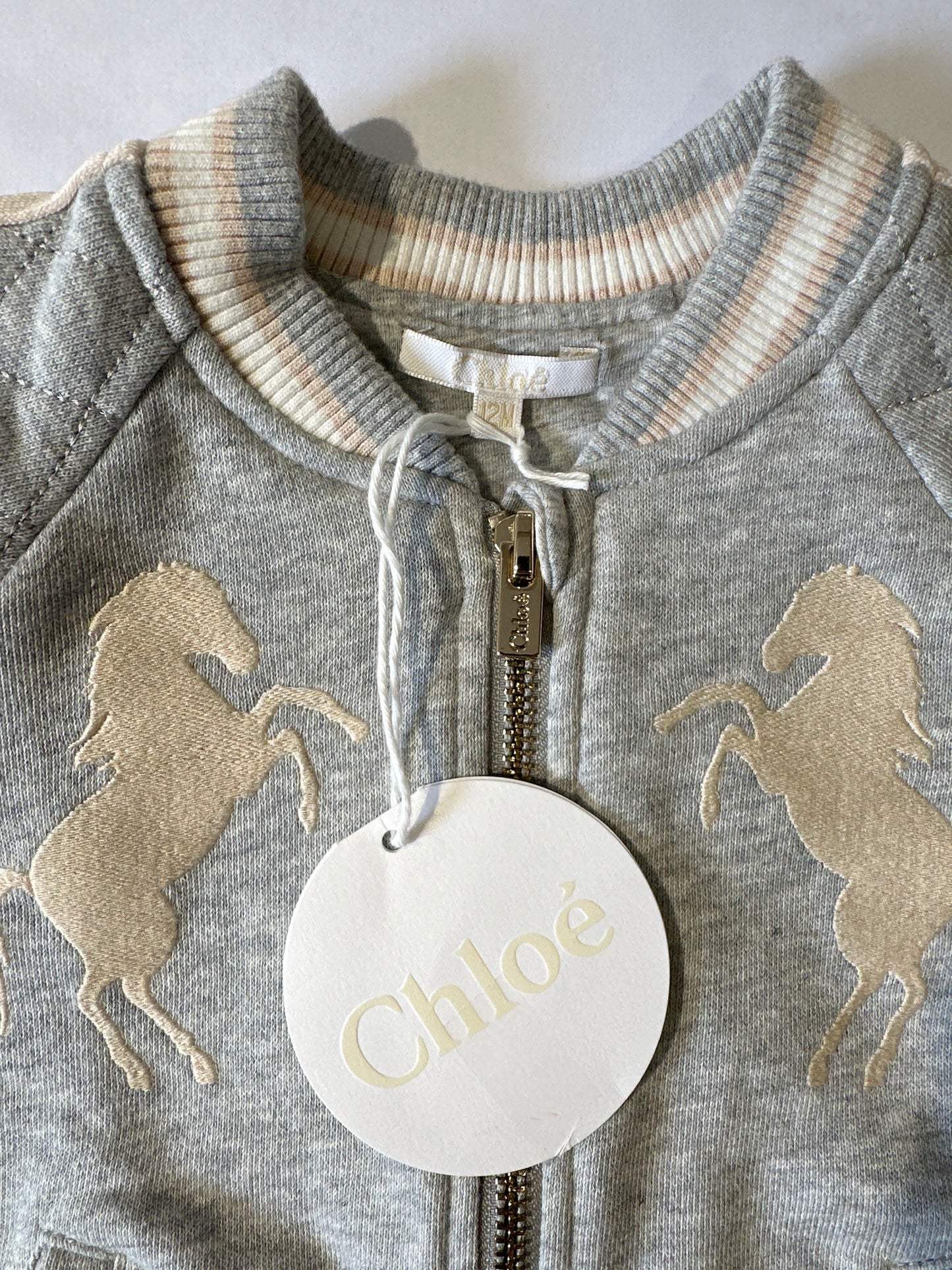 Chloe Jacke Mädchen 12 Monate Grau Detailansicht Material