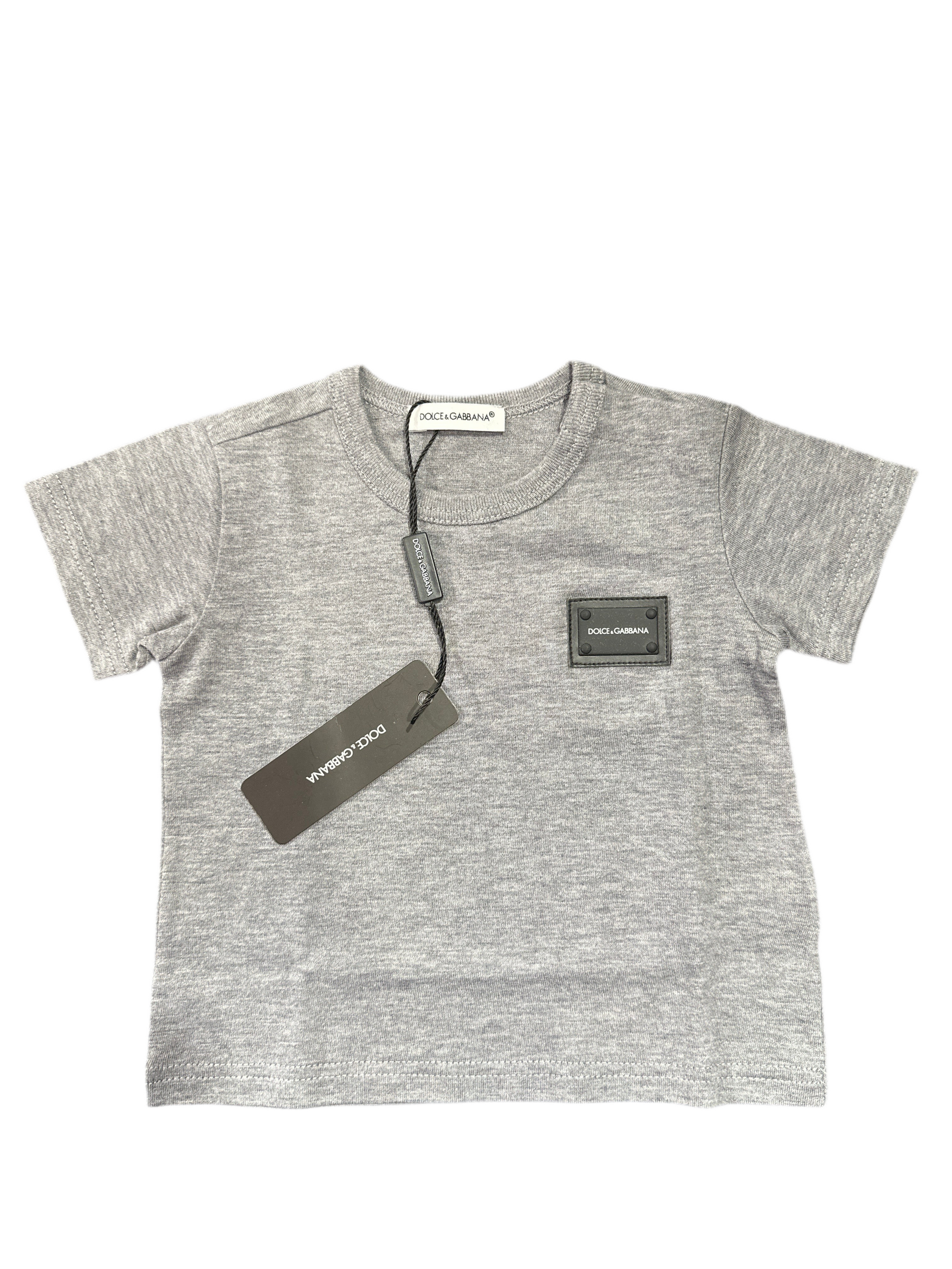 Dolce&Gabbana Baby T-Shirt Unisex 3-6M 62-68cm Grau Vorderansicht