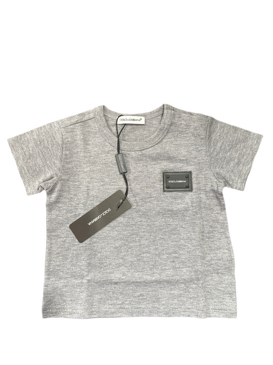Dolce&Gabbana Baby T-Shirt Unisex 3-6M 62-68cm Grau Vorderansicht
