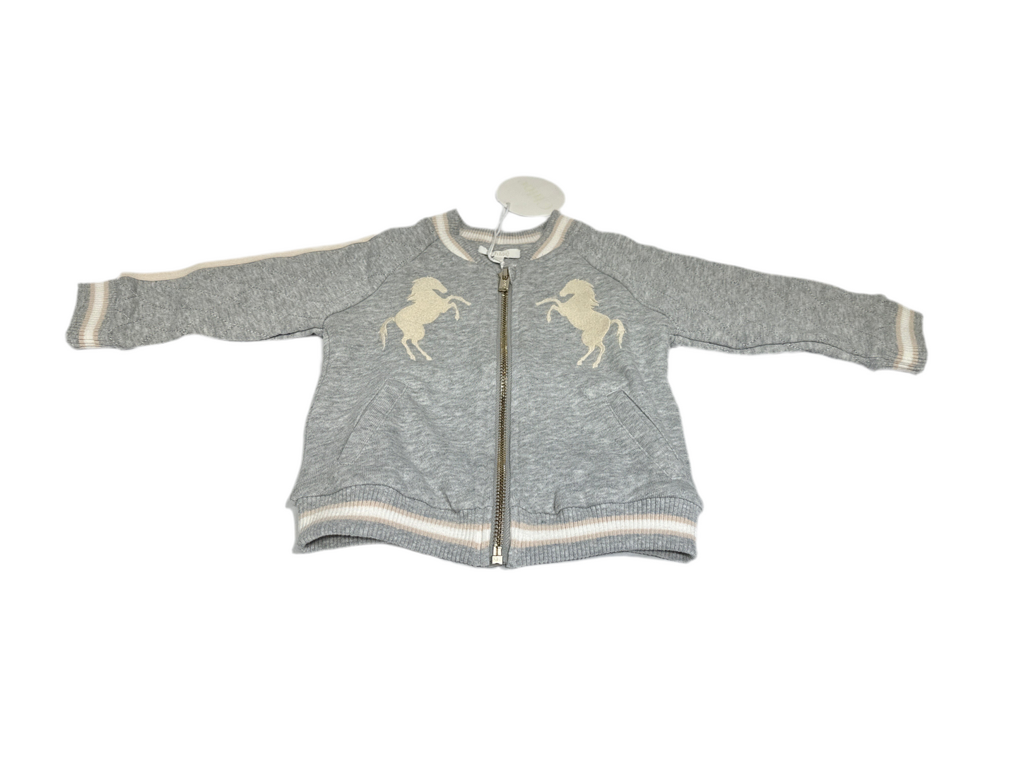 Chloe Designer Jacke Mädchen 12 Monate 80cm Grau Vorderansicht