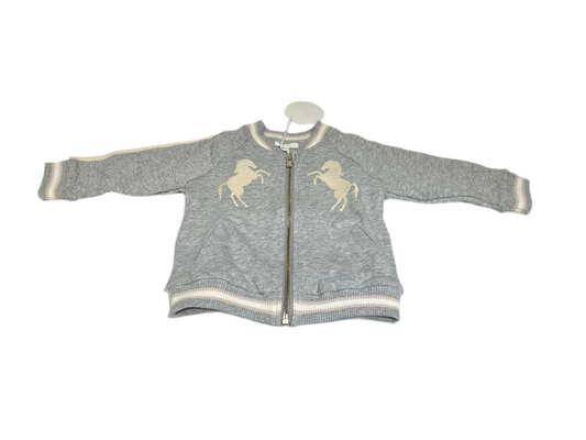 Chloe Designer Jacke Mädchen 12 Monate 80cm Grau Vorderansicht