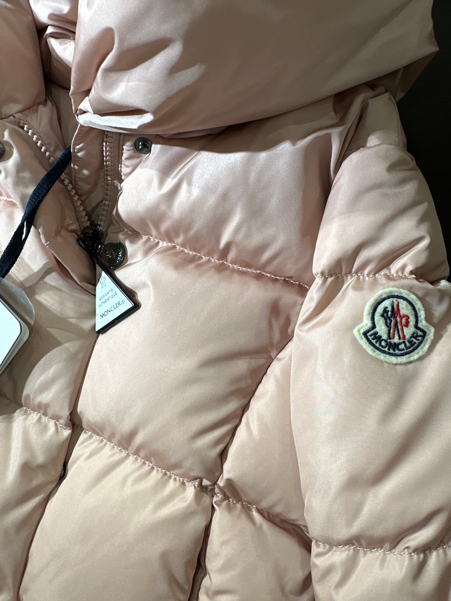 Moncler Daunen Jacke Mädchen 10 Jahre Rose Logo
