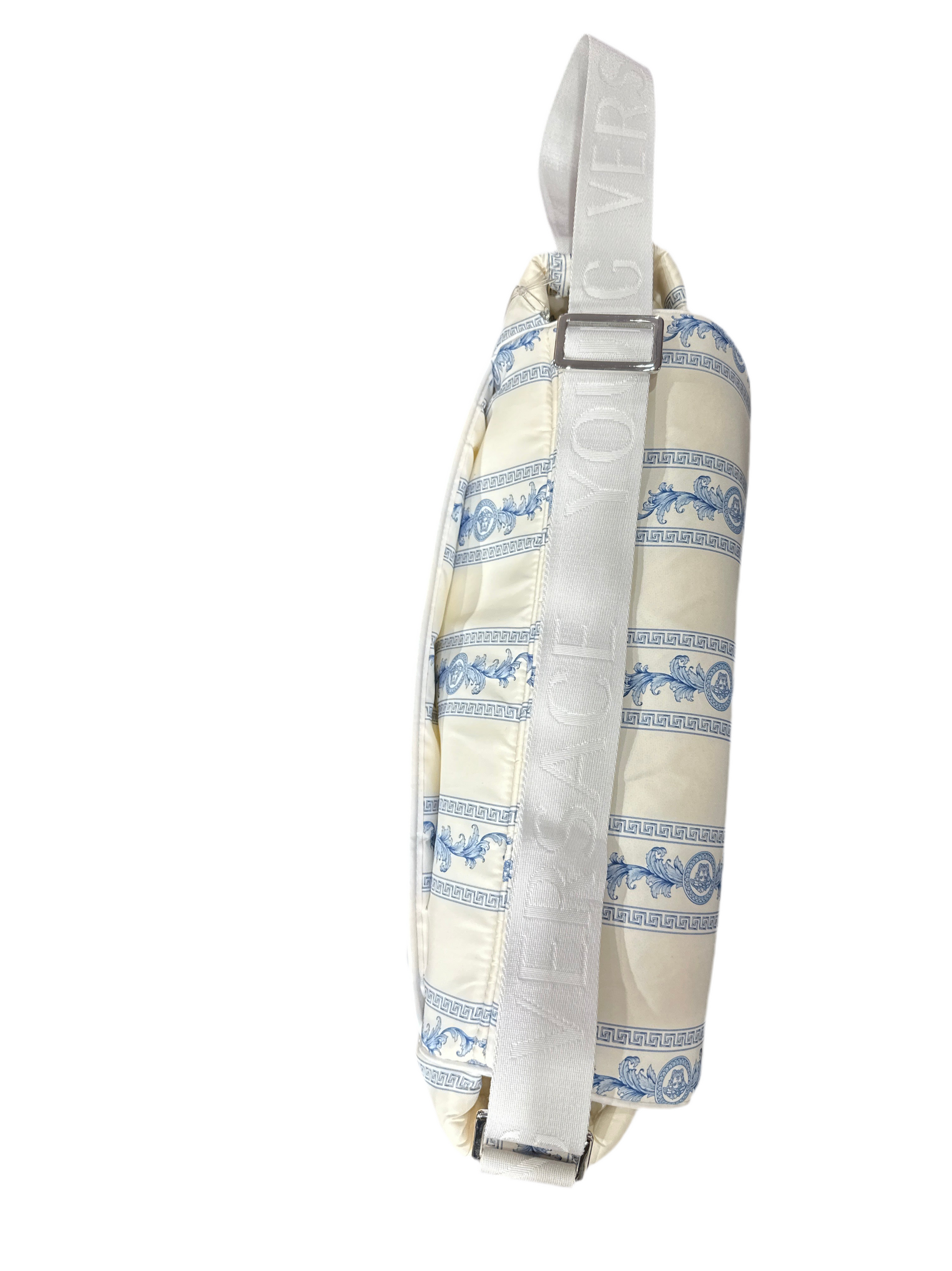 Young Versace Wickeltasche Jungen Beige Hellblau Henkel