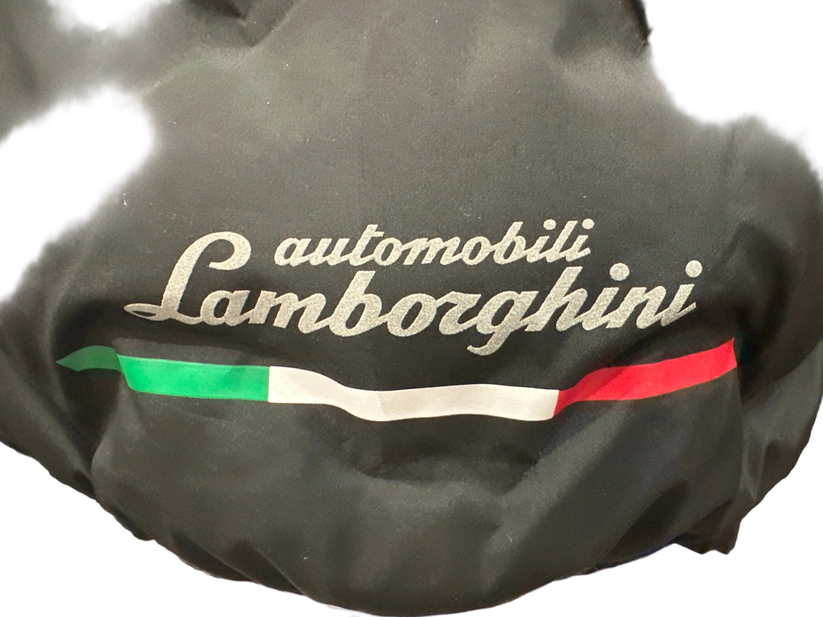 Lamborghini Designer-Wendejacke Unisex, 14 Jahre / 164cm, Schwarz/Neongelb, Rückansicht Logo