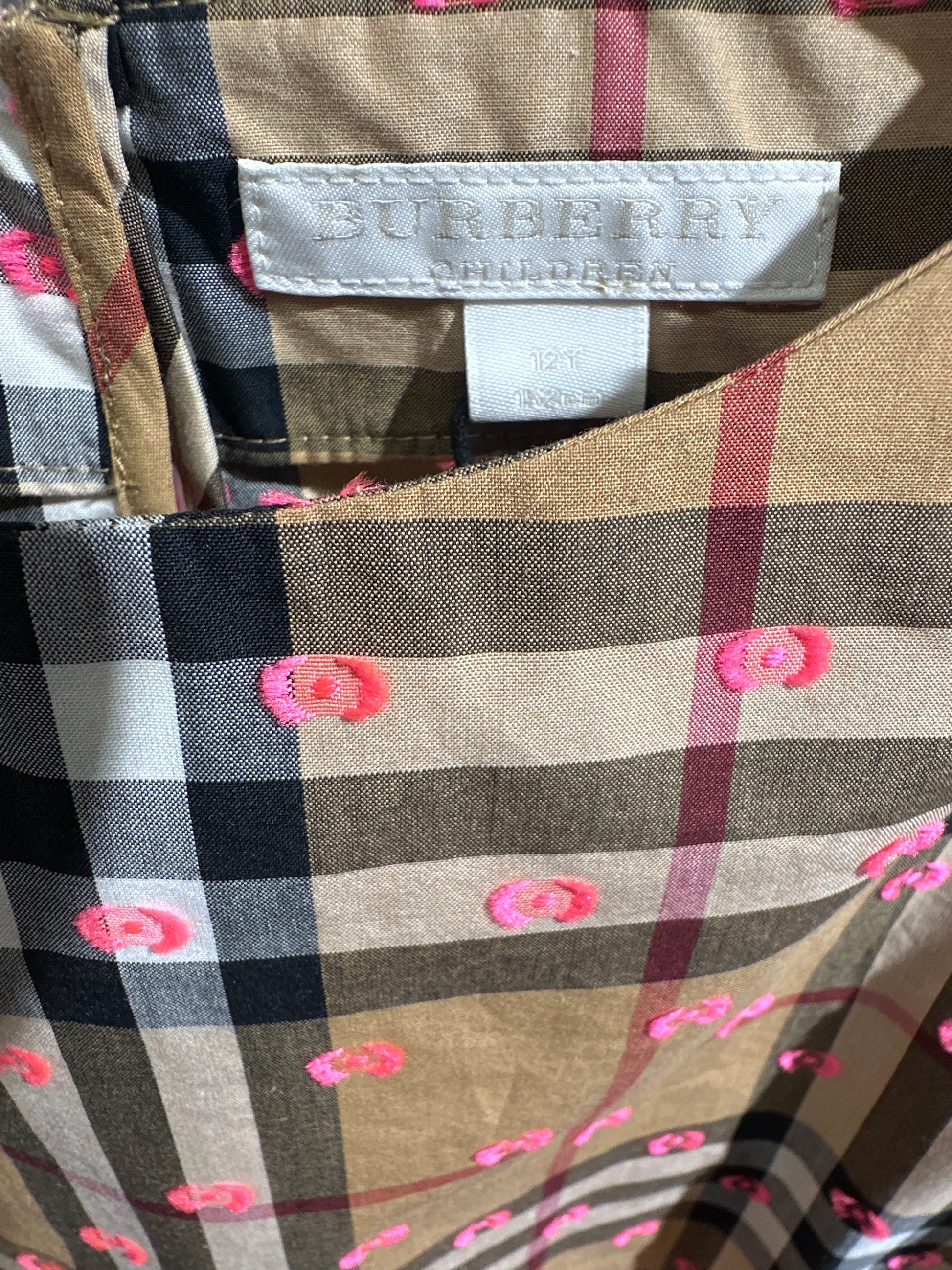 Burberry Kleid Mädchen 152cm Muster Klassik