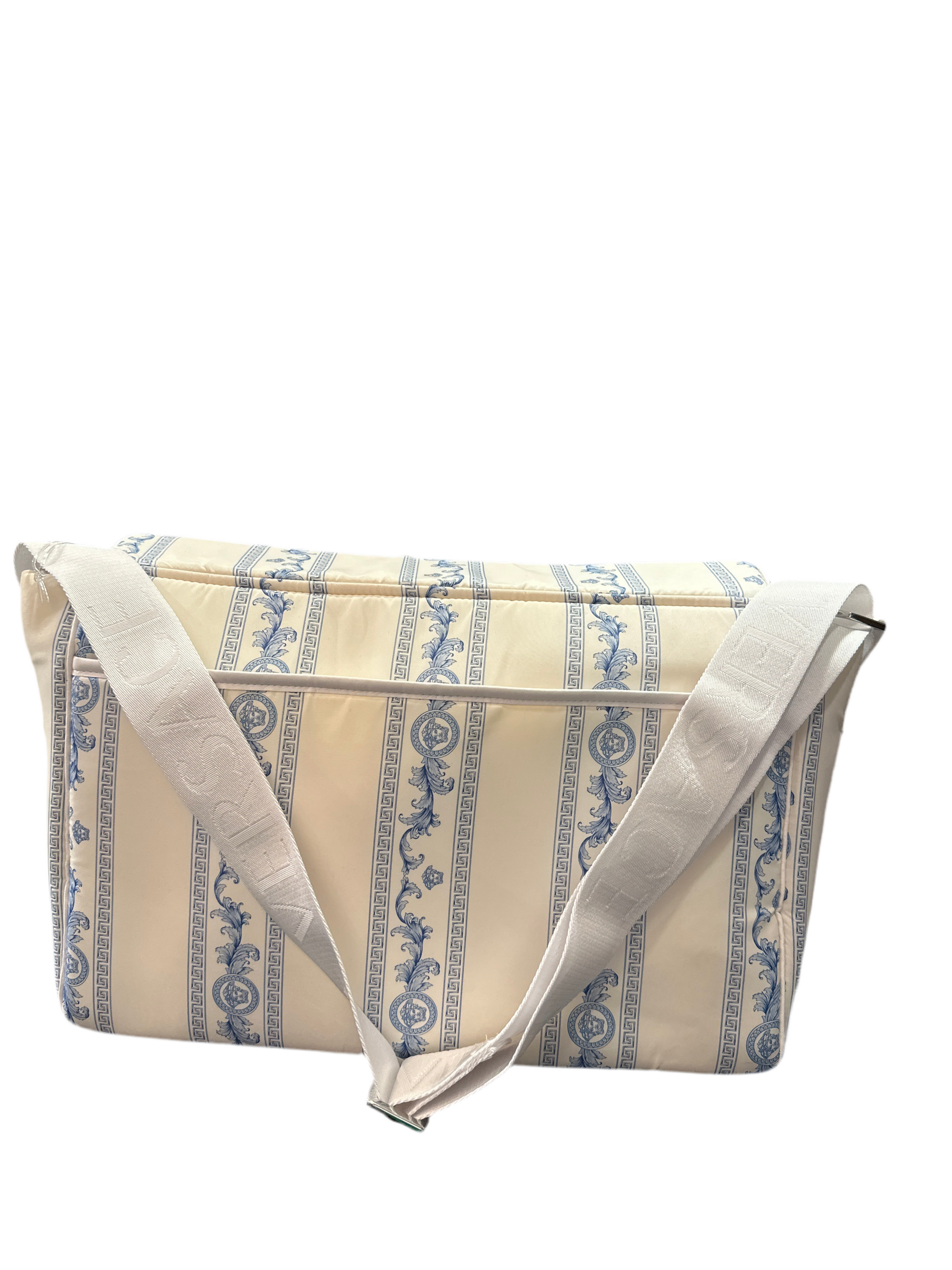 Young Versace Wickeltasche Jungen Beige Hellblau Rückansicht