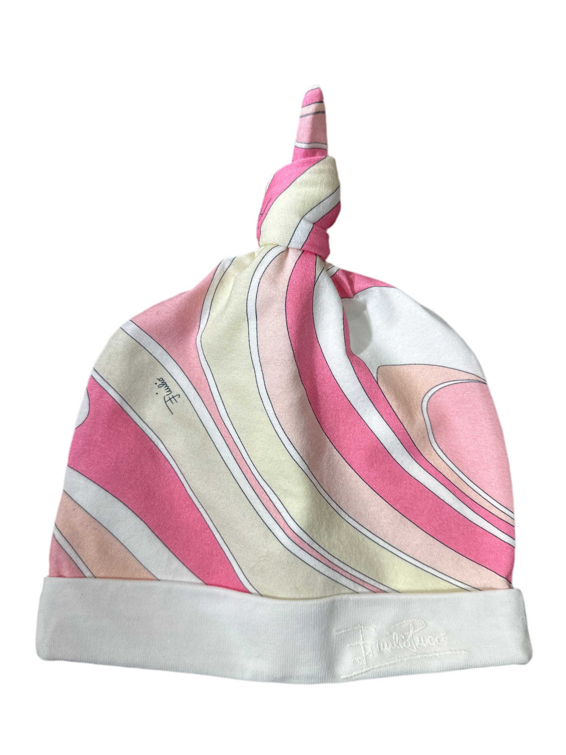 Emilio Pucci Baby Set Mädchen 3-6M Rosa Mütze Logo