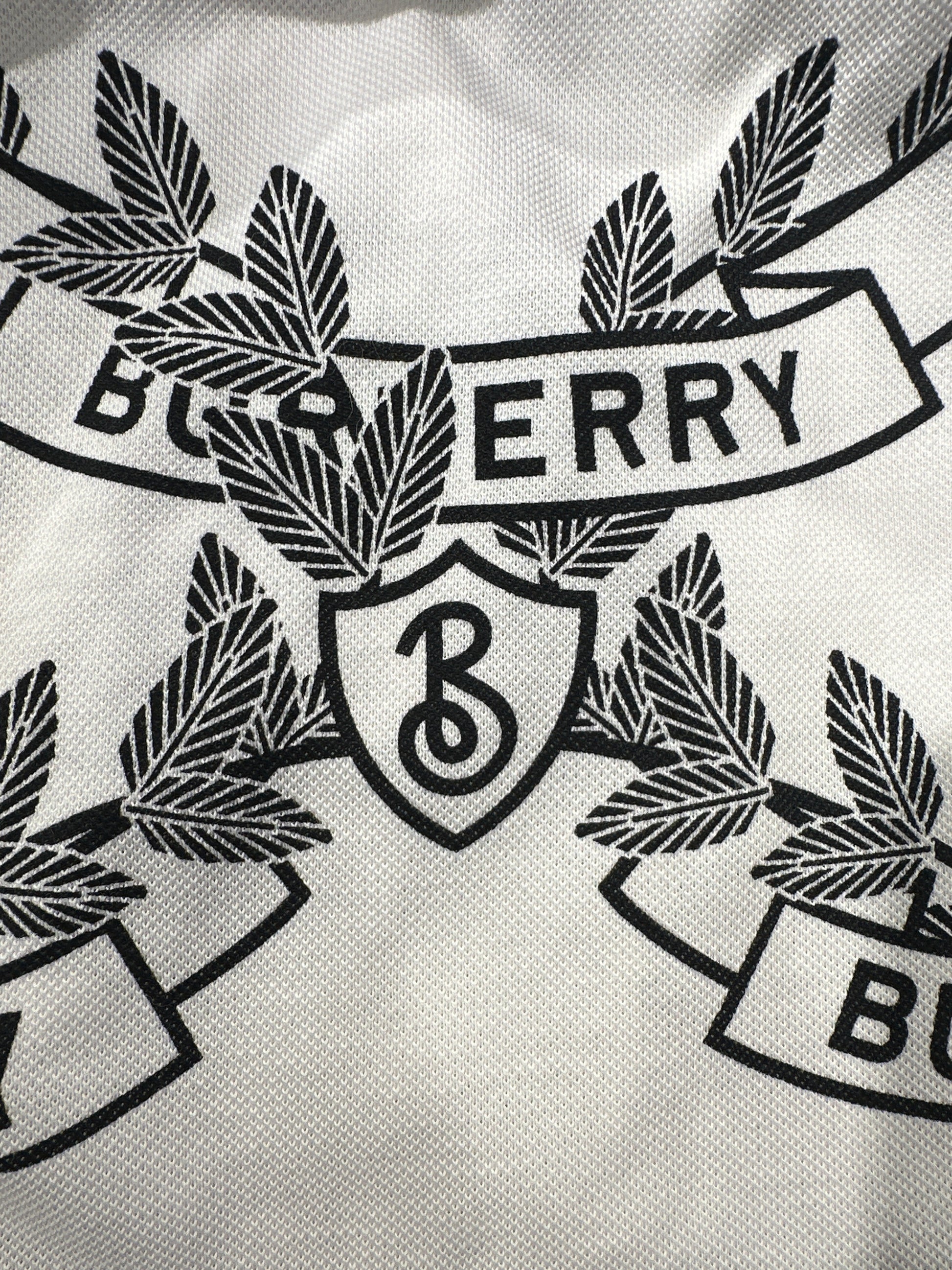 Burberry Kleid Mädchen 3J 98cm Weiß/Schwarz Logo