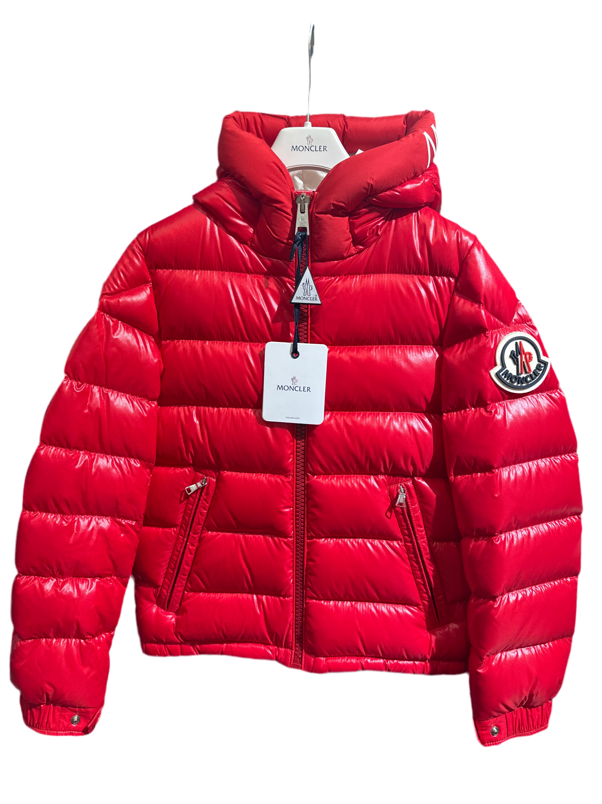 Moncler Designer Daunen Jacke Unisex 12 Jahre 152cm Rot