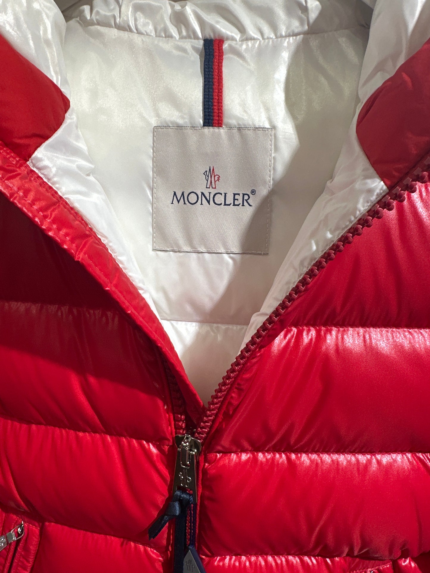 Moncler Daunen Jacke Unisex 152cm Rot Reißverschluss