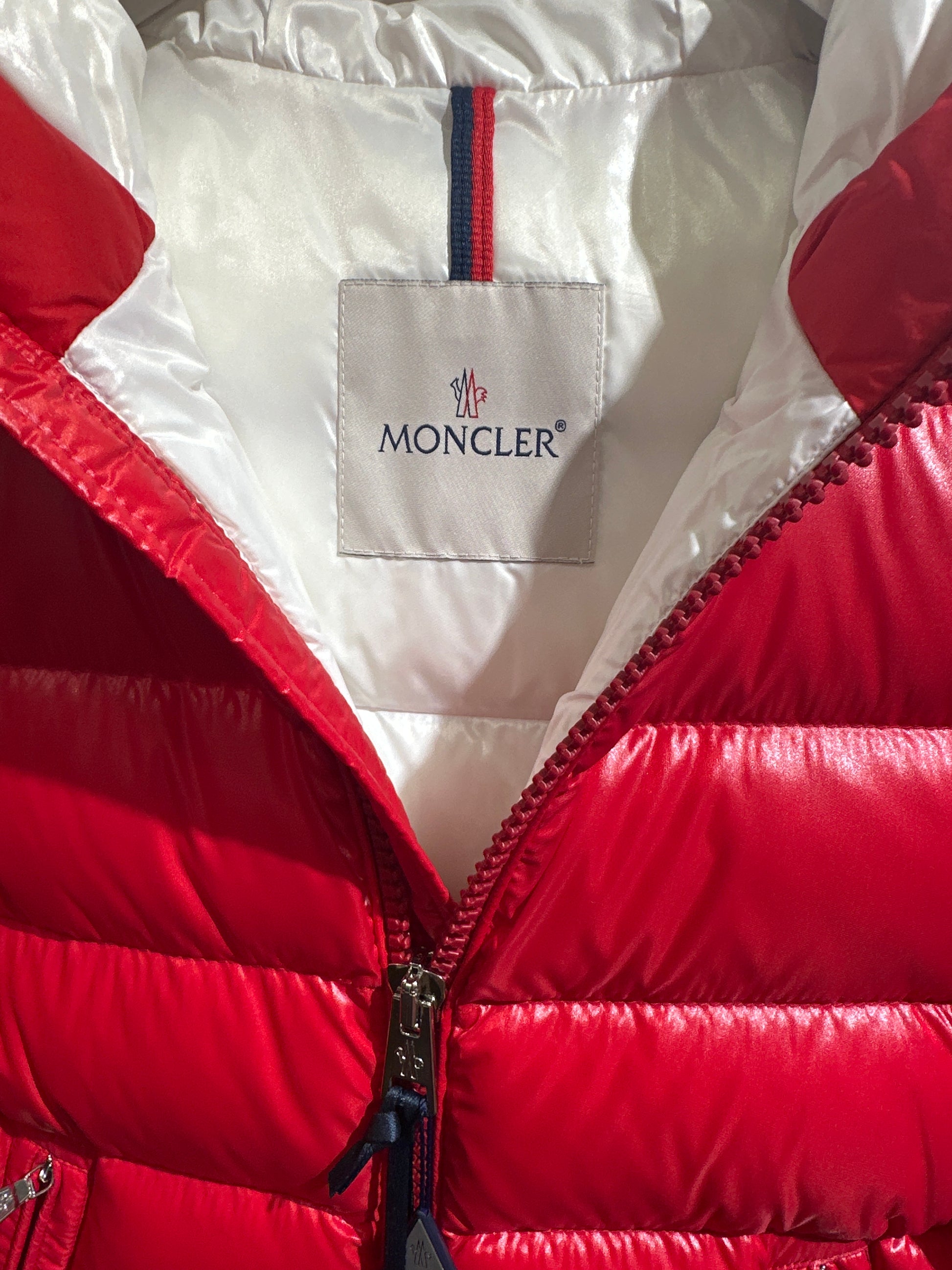 Moncler Daunen Jacke Unisex 152cm Rot Reißverschluss
