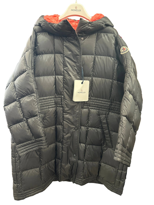 Moncler Designer-Daunenmantel Mädchen Grau/Koralle 10 Jahre, Produktansicht 1