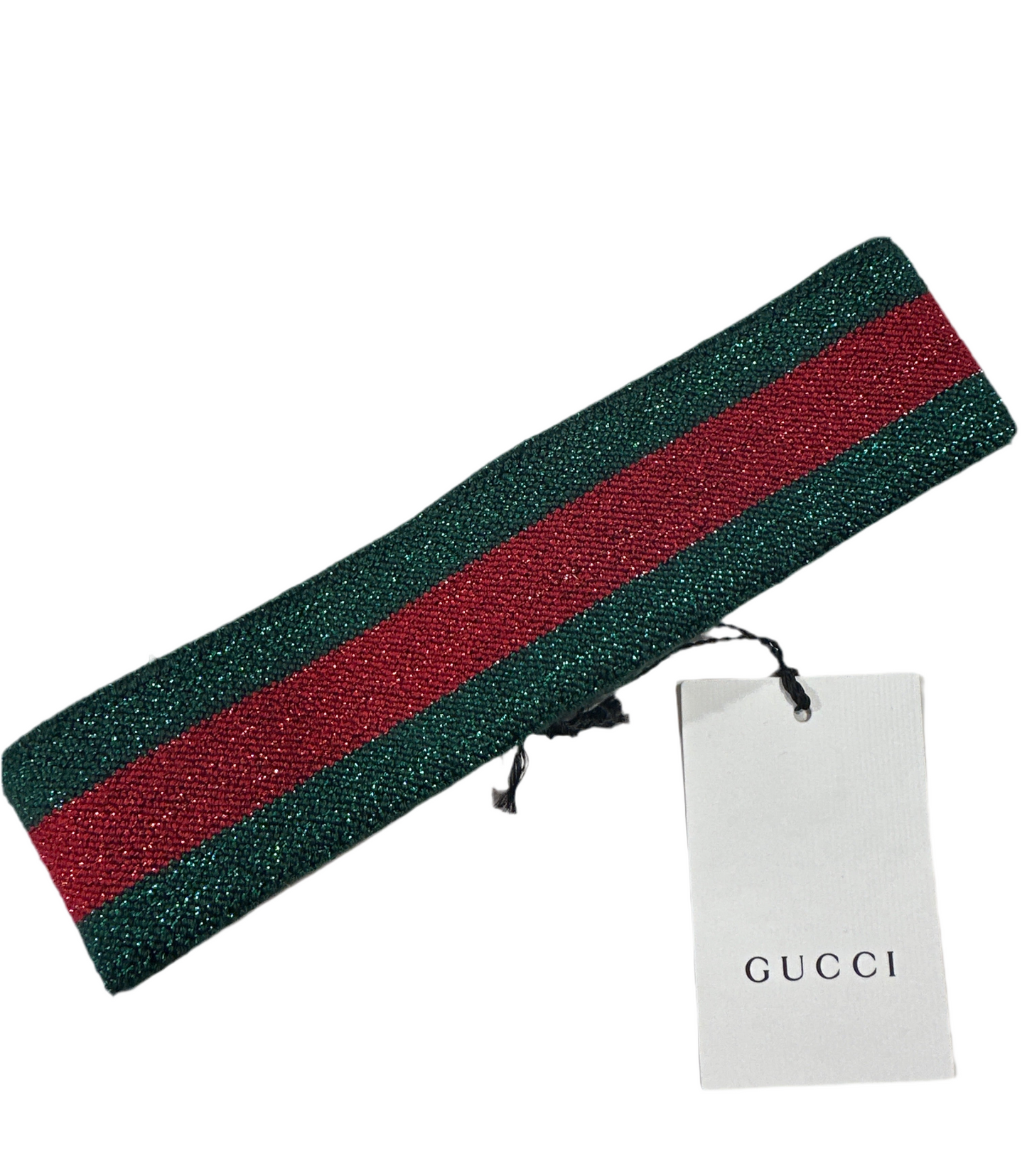 Gucci Stirnband Stretch Unisex L 56cm Grün/Rot
