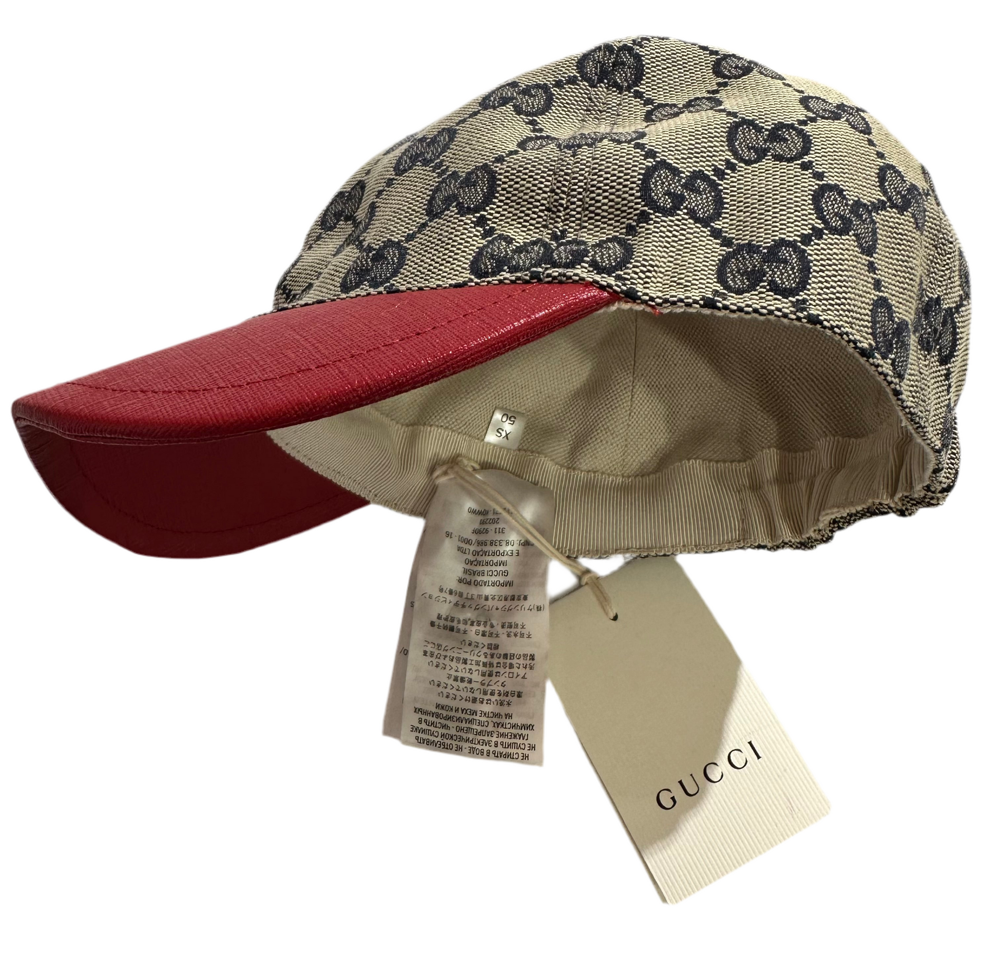 Gucci Designer Kappe Cap Unisex XS 50cm Detailansicht Logo