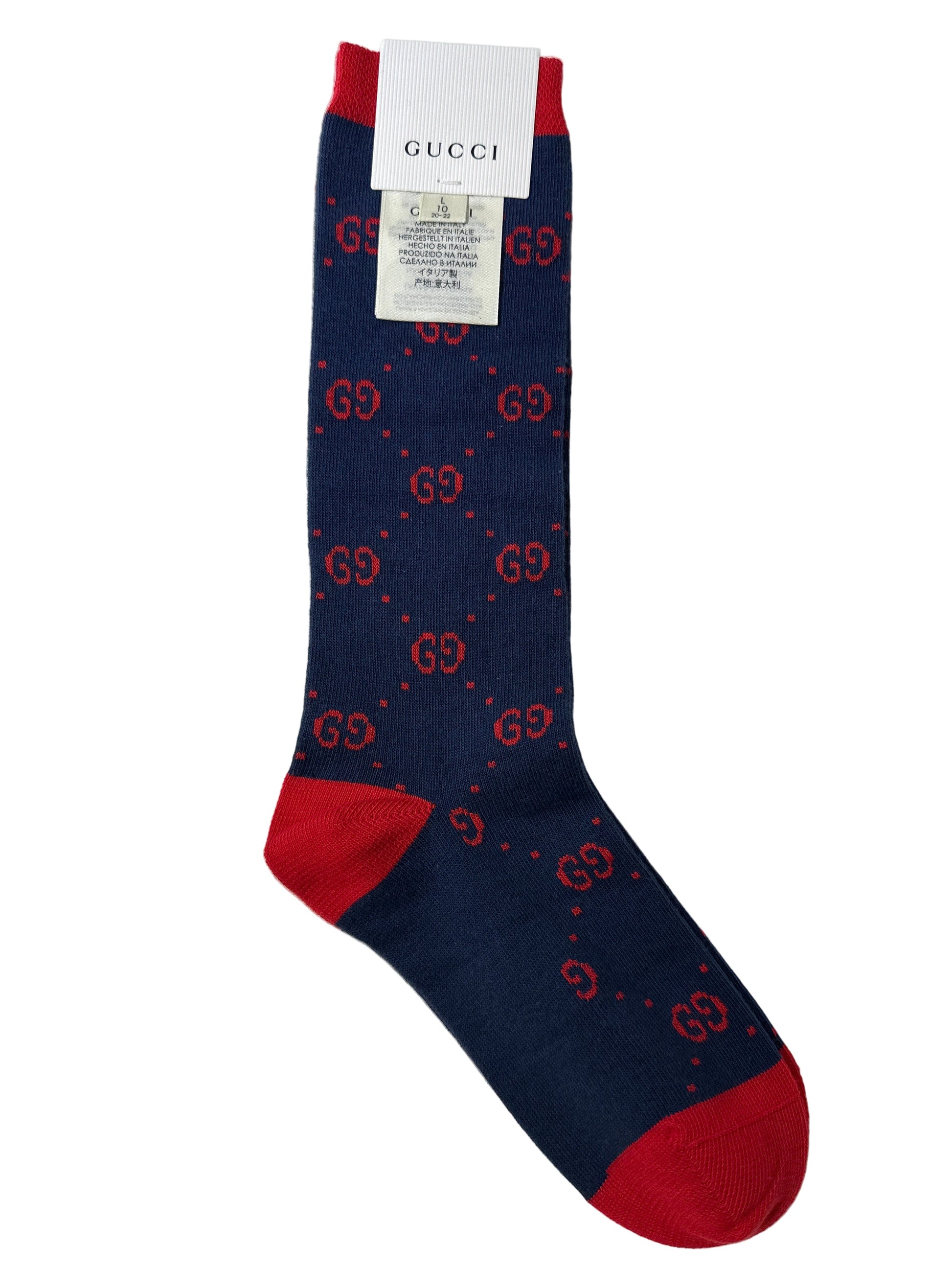 Gucci Socken Unisex 10J 20-22cm Blau/Rot Detail