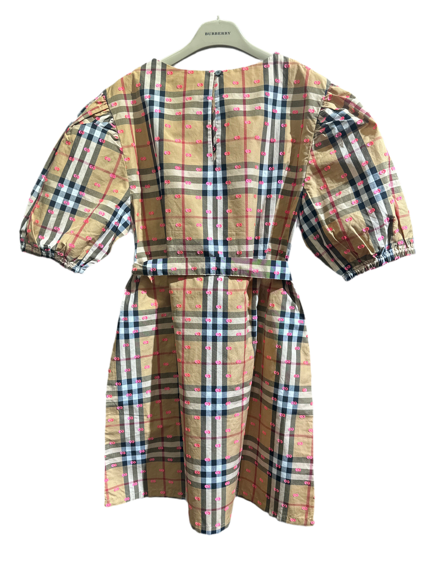 Burberry Kleid Mädchen 12 Jahre Karo Klassik Rückansicht
