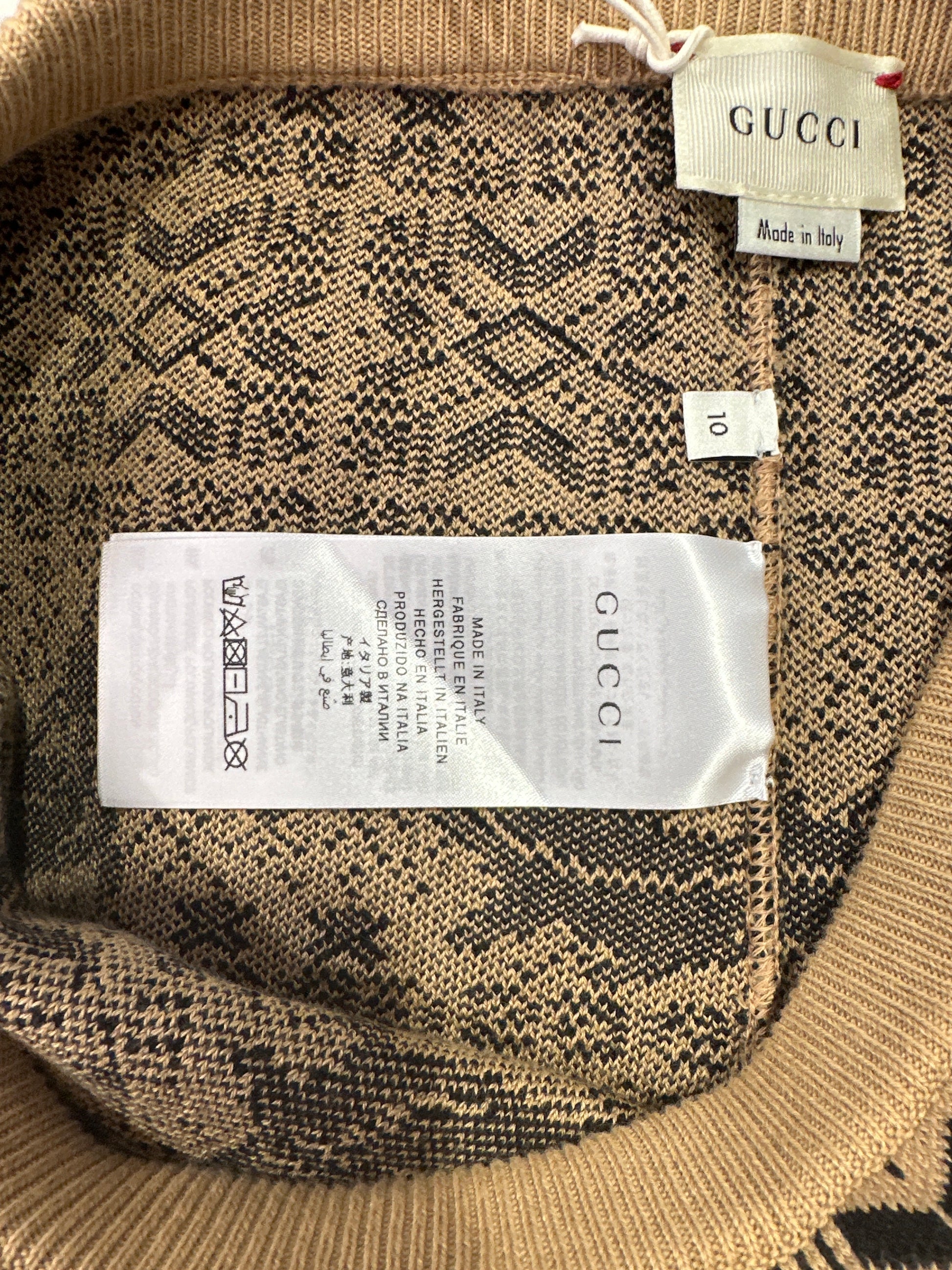 Gucci Legging Mädchen 10J 140cm Beige Etikett